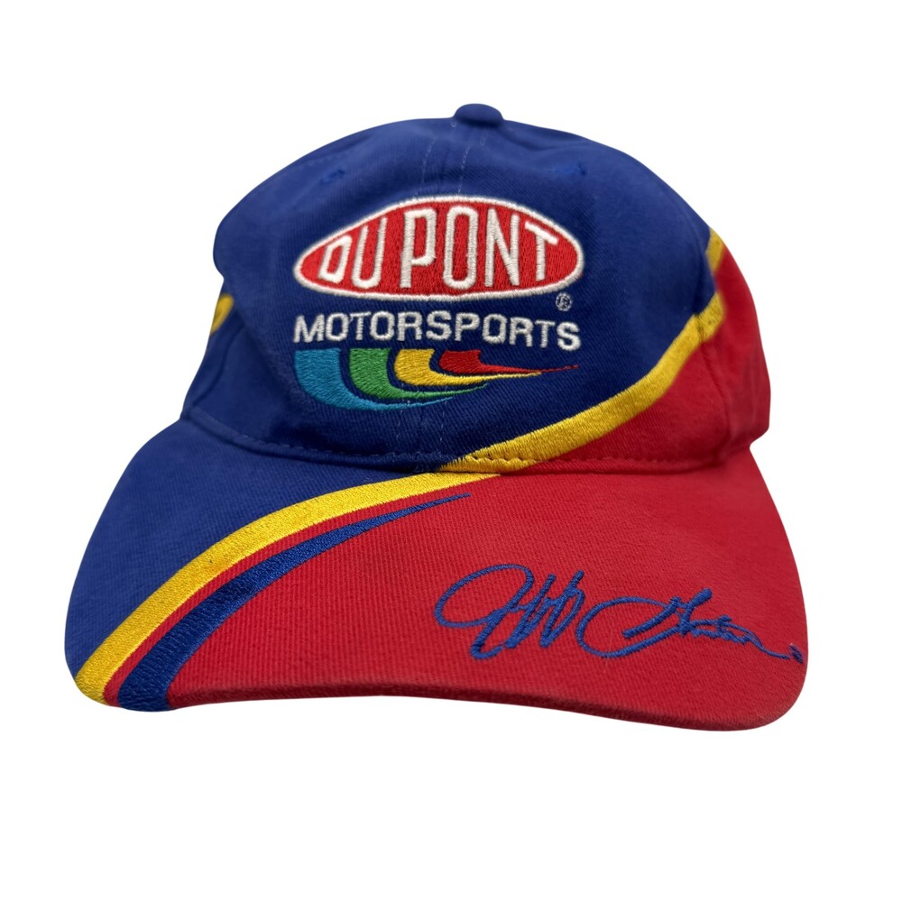 Jeff Gordon 24 DuPont Hat Cap Strap Back One Size Blue NASCAR Hendrick Chase